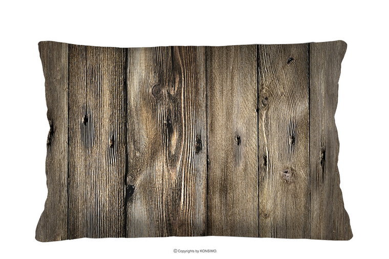 Poduszka wzór drewno orzech 60x40 TERRES