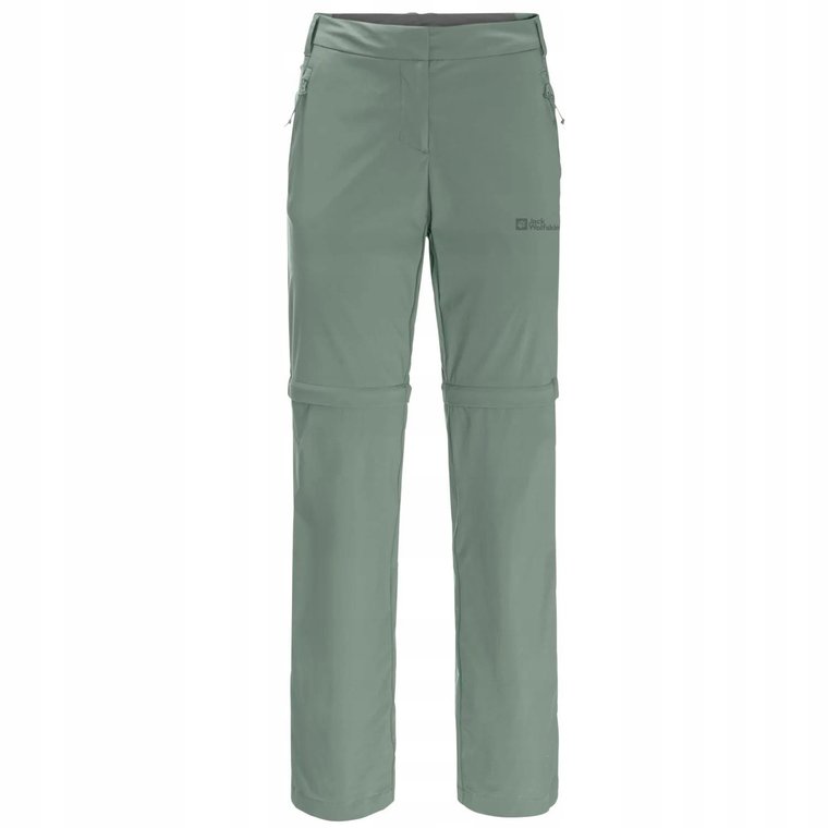 Jack Wolfskin Glastal Zip Off Pants W (42) Damskie Spodnie Poliester Zielo