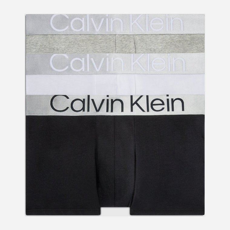 Zestaw majtek bokserek męskich bawełnianych Calvin Klein Underwear 000NB3130A-MPI XL 3 szt. Szary/Czarny/Biały (8719855389933). Bokserki i slipy męskie