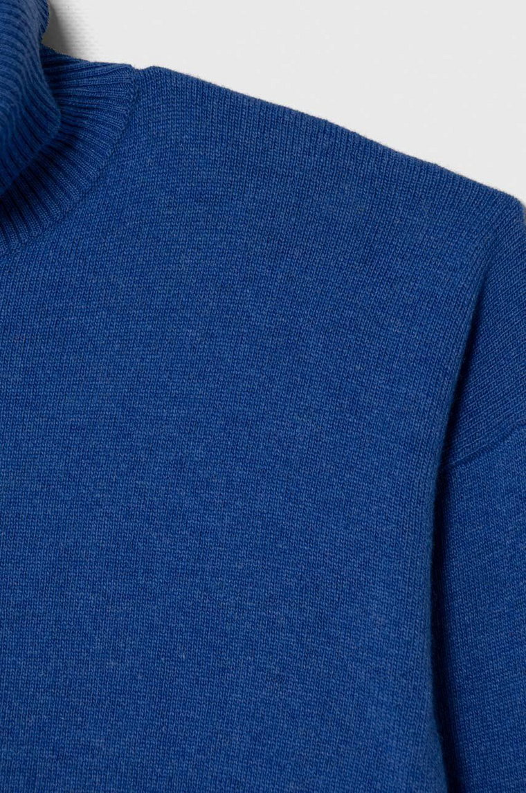 United Colors of Benetton sweter z domieszką wełny dziecięcy kolor niebieski lekki