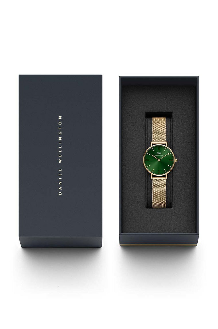 Daniel Wellington zegarek Petite Emerald 28 damski kolor złoty