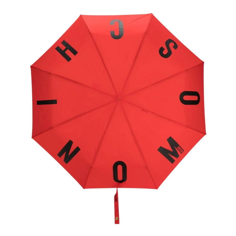 Czerwona Parasolka z Logo Moschino