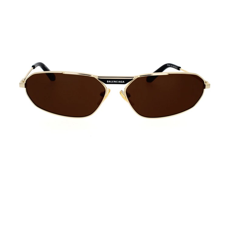 Stylowe Unisex Okulary Przeciwsłoneczne z Brązowymi Soczewkami Balenciaga
