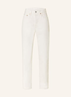 Levi's Jeansy Straight 501 Original Cropped weiss