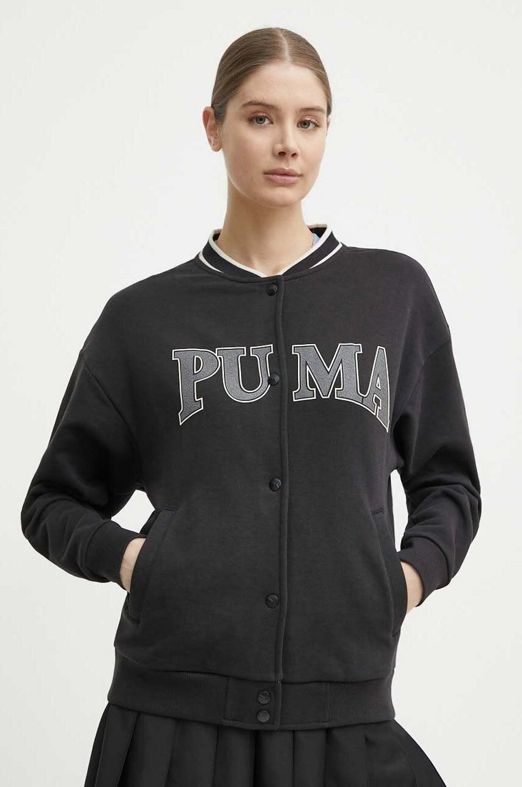 Puma bluza SQUAD damska kolor czarny z aplikacją 677902