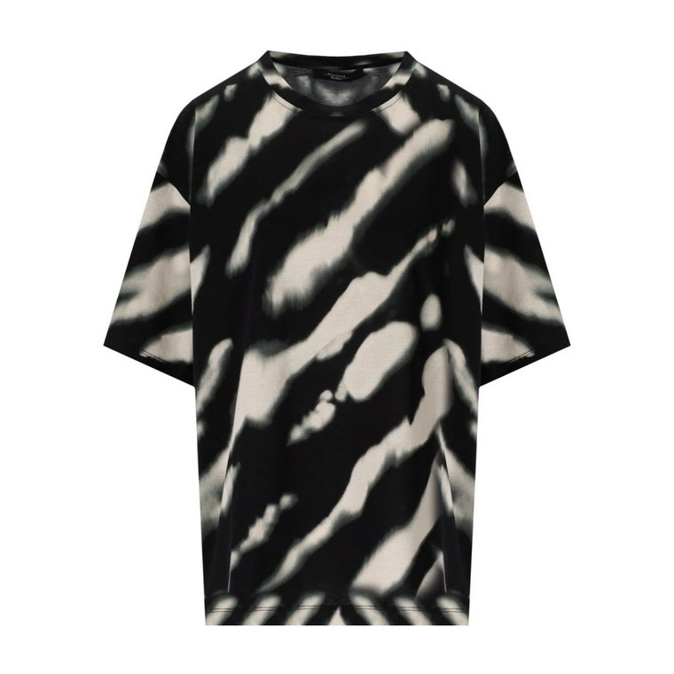 Tie-Dye Oversized Czarna Koszulka Max Mara Weekend