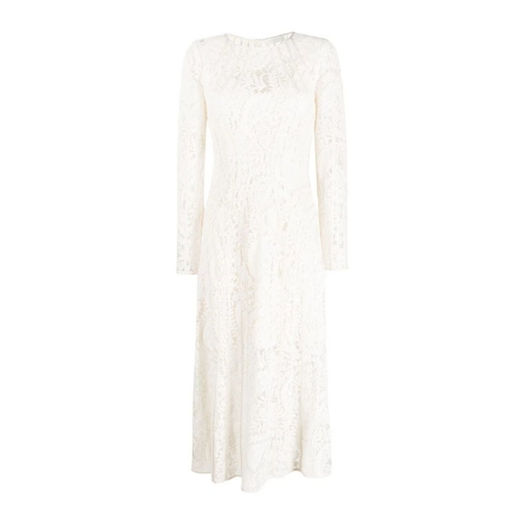 Biała lniana sukienka dla kobiet Zimmermann