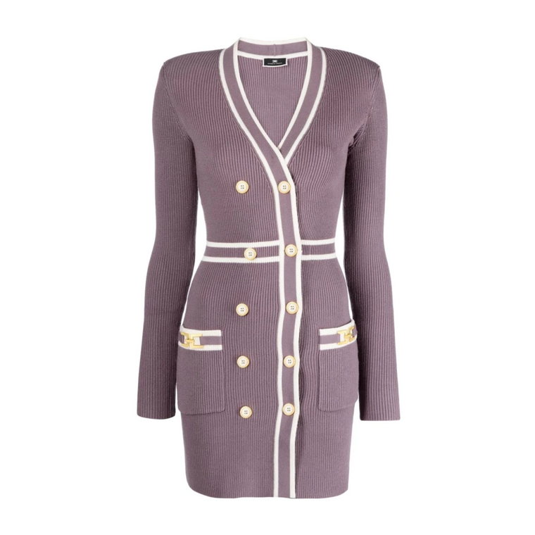 Candy Violet/Burro Mini Sukienka Elisabetta Franchi