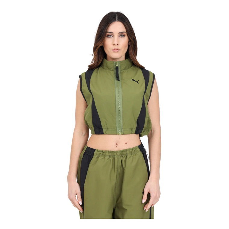 Zielony Woven Crop Vest Puma