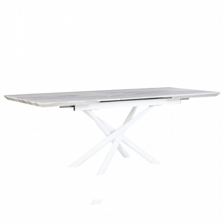Stół do jadalni rozkładany 160/200 x 90 cm efekt marmuru z białym MOIRA kod: 4251682259033