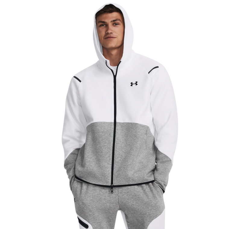 Męska bluza treningowa Under Armour UA Unstoppable Flc FZ - biała