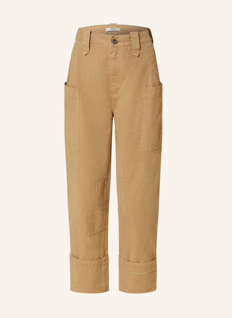 Pepe Jeans Jeansy Bojówki Anais beige