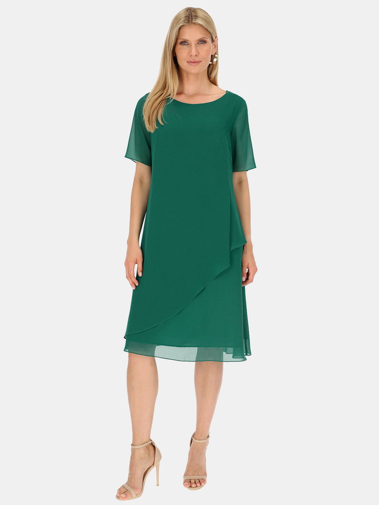 Zielona zwiewna sukienka midi Potis & Verso Belinda