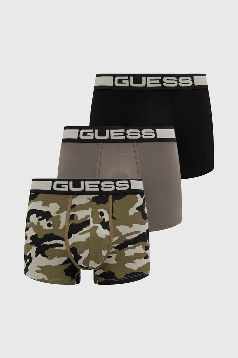 Guess bokserki JOE 3-pack męskie kolor zielony U4BG05.K6YW1