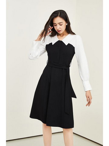 Coatme Sukienka w kolorze czarno-białym