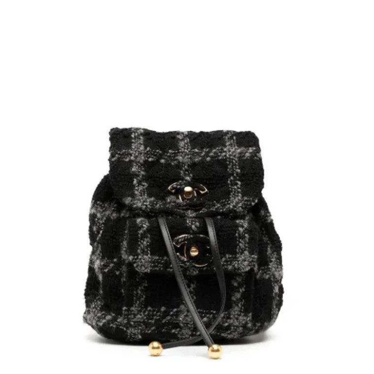 Używany Czarny Plecak Chanel z Tkaniny Chanel Vintage