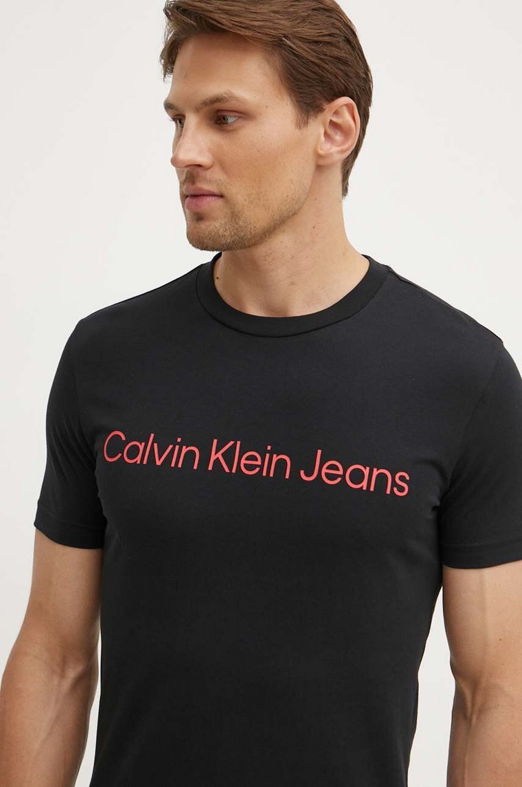Calvin Klein Jeans t-shirt bawełniany męski z nadrukiem J30J322552