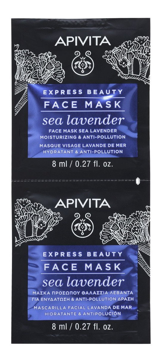 Apivita Express Beauty Lawenda Morska - nawilżająco-ochronna maseczka do twarzy 2x8ml
