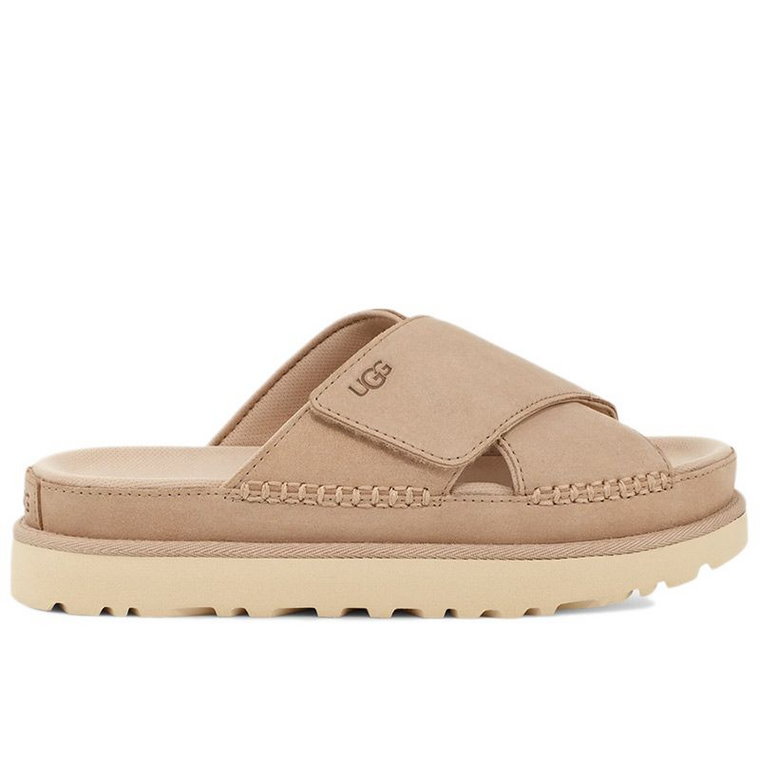 Klapki Ugg Goldenstar Cross Slide 1137910-DRI - beżowe