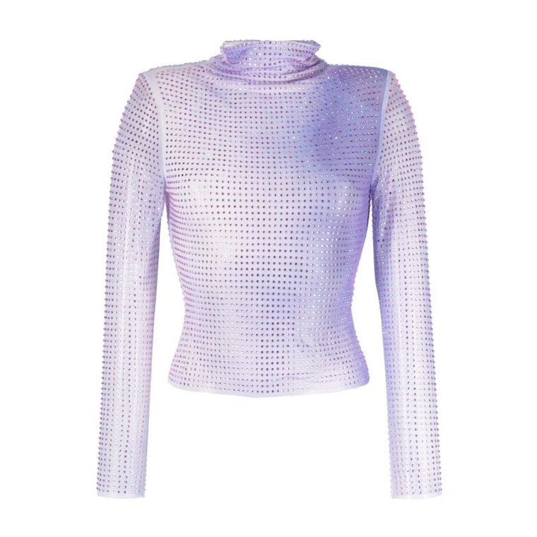 Rhinestone Gradient Top Self Portrait