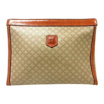 Celine Vintage, Pre-owned Macadam Clutch Bag Brązowy, female,
