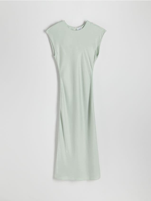 Reserved - Sukienka z wiskozą - jasnozielony
