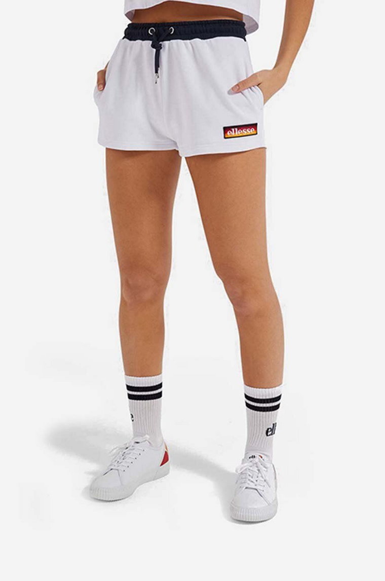 Ellesse szorty Tang damskie kolor biały z aplikacją medium waist SGI11073-WHITE