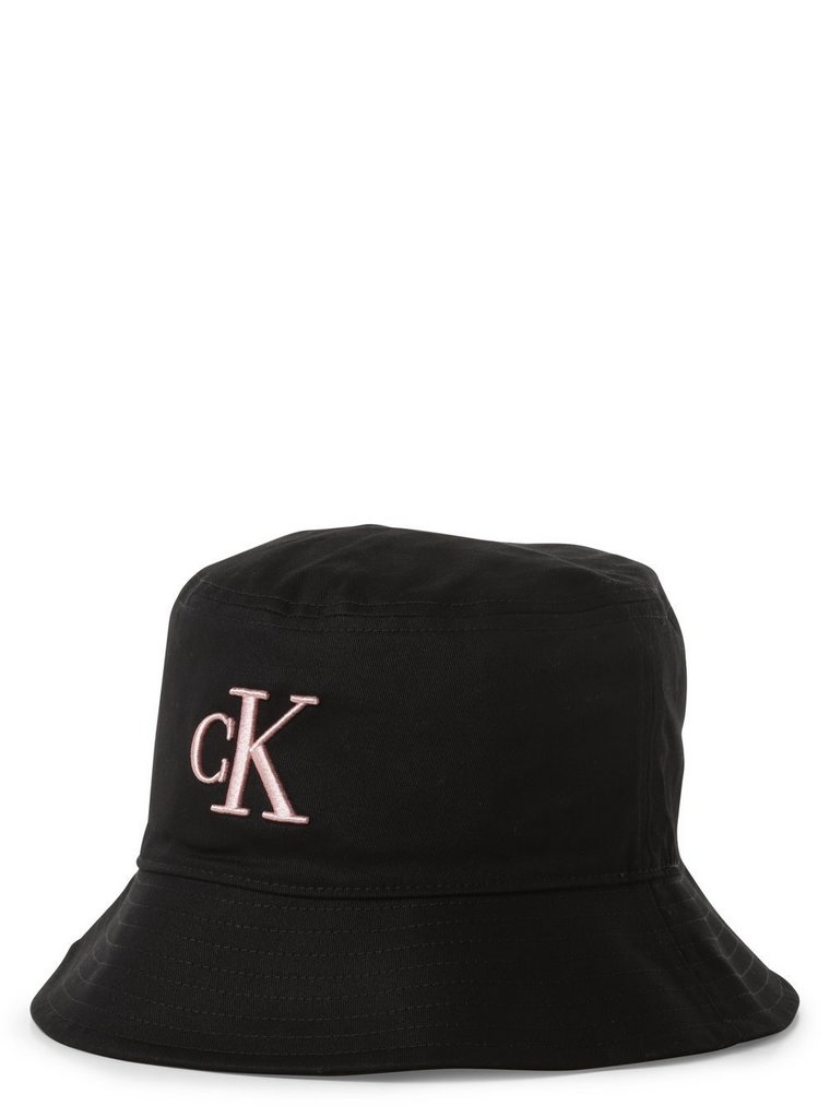 Calvin Klein Jeans - Damski bucket hat, czarny