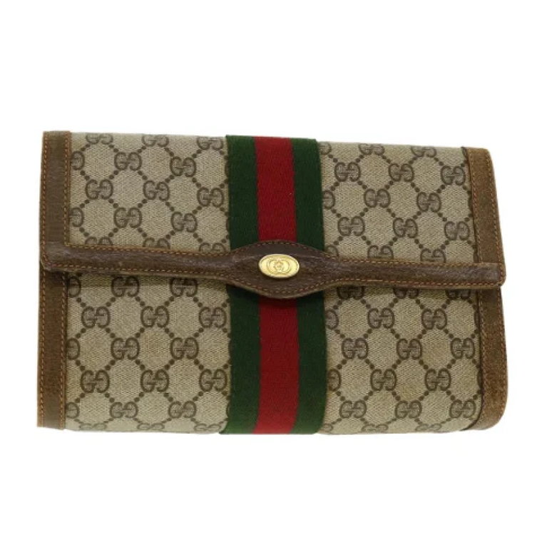 Pre-owned Leather clutches Gucci Vintage