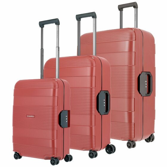 Travelite Korfu 4 kółka Zestaw walizek 3-części rot