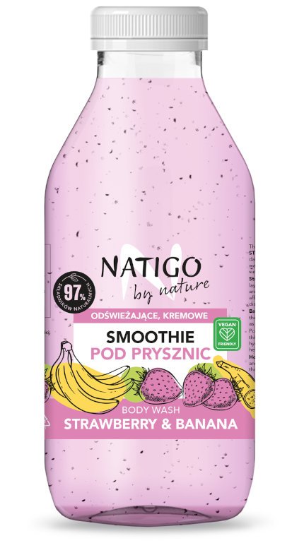 Natigo By Nature, Smoothie Żel Pod Prysznic, Truskawka Banan, 400ml