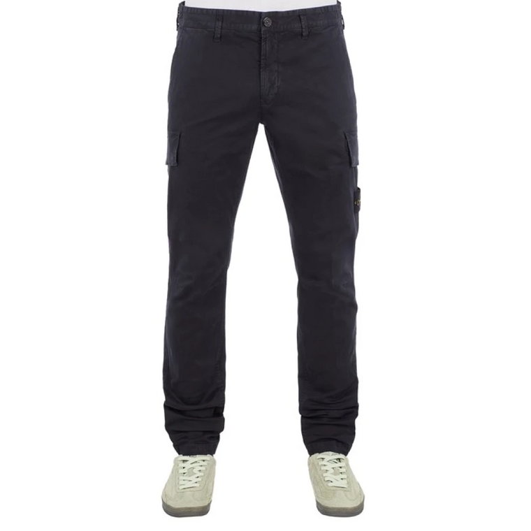 Niebieskie Cargo Skinny Spodnie Stone Island