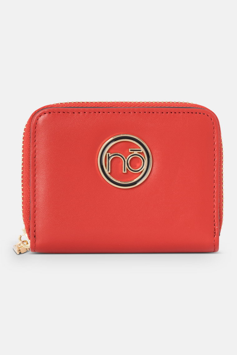Mały skórzany portfel Nobo czerwony