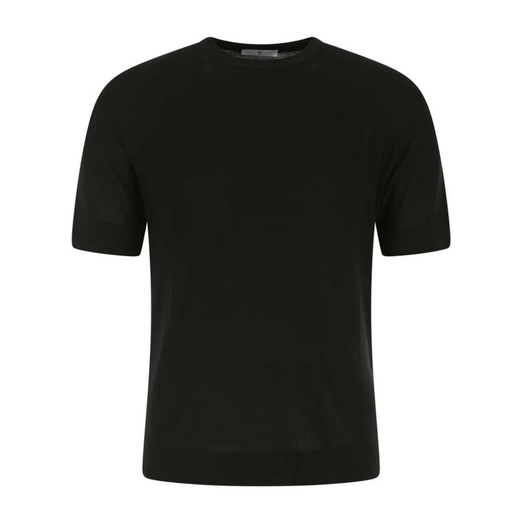 Stylowy Czarny T-shirt z Bawełny PT Torino