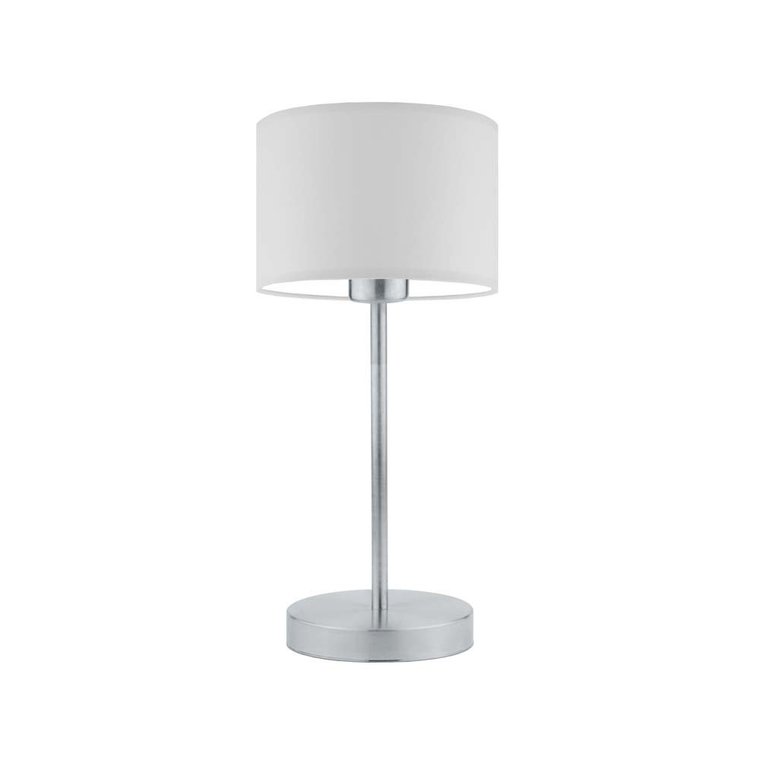 Lampka nocna LYSNE Nicea, 60 W, E27, jasnoszara/srebrna, 39,5x17,5 cm