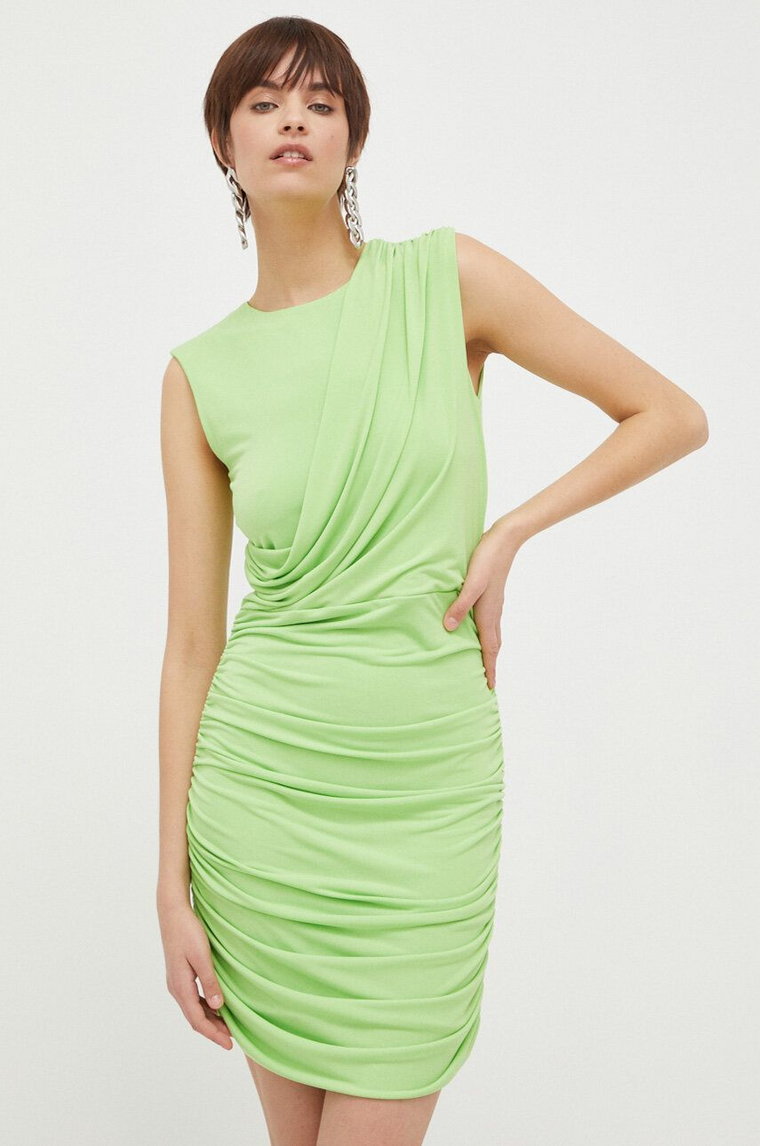 Artigli sukienka kolor zielony mini dopasowana
