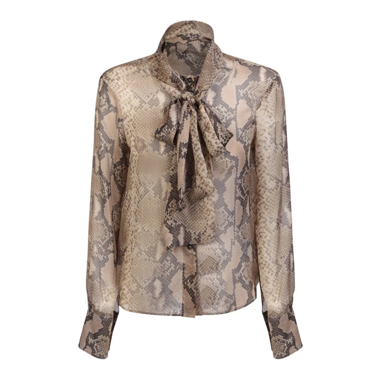 Elegancka jedwabna bluzka z wzorem węża Stella McCartney