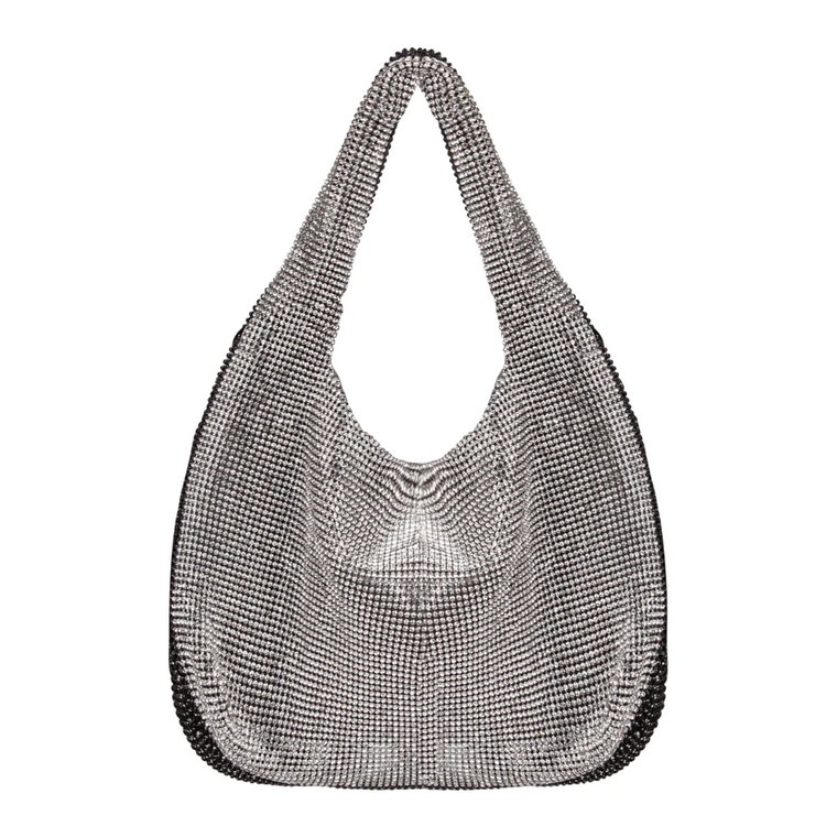 Crystal Mesh Mini Torba Kara