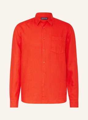 Vilebrequin Koszula Z Lnu Slim Fit rot