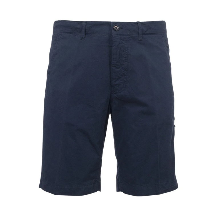 Niebieskie Bawełniane Bermuda Shorts Aspesi