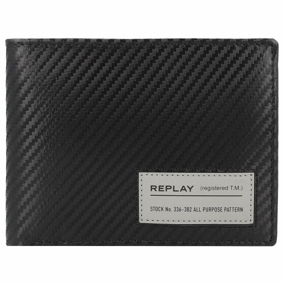 Replay Portfel Ochrona RFID Skórzany 13 cm black