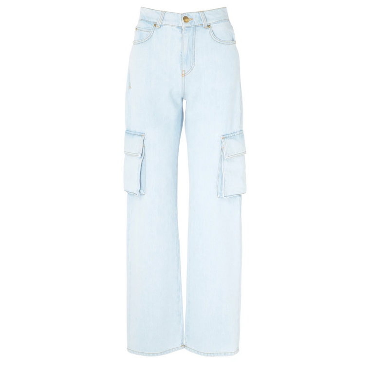 Jeansy cargo w kolorze jeansowym baby blue Pinko