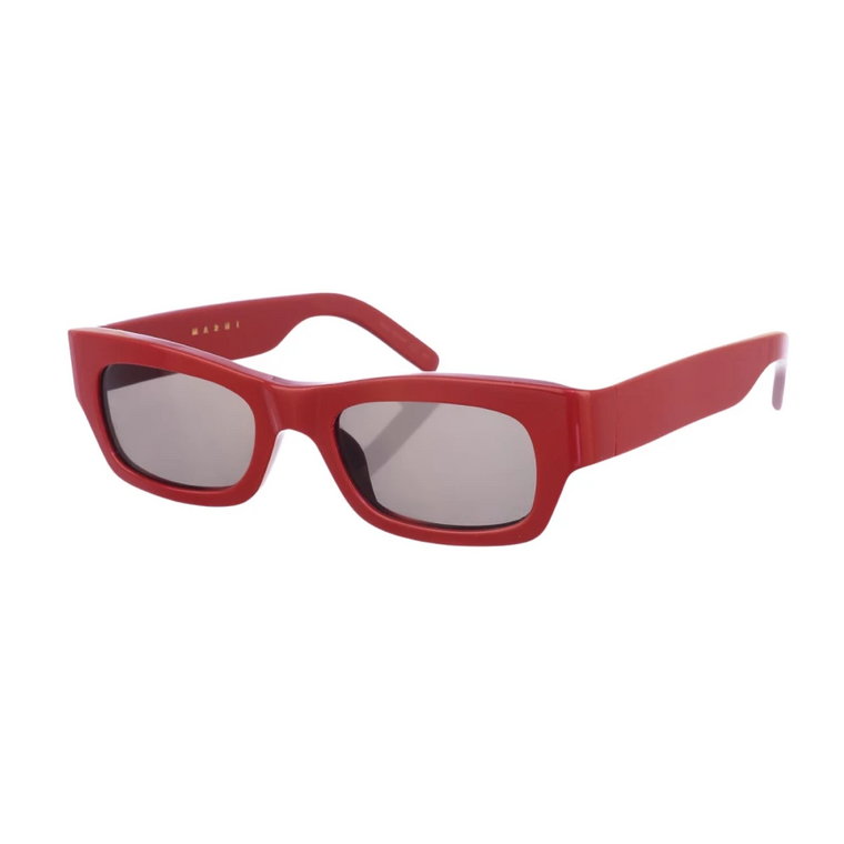 Okulary przeciwsłoneczne prostokątne w granatowym kolorze Marni
