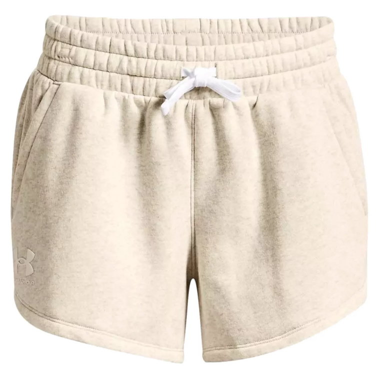 Under Armour Rival Fleece Short 1369858-783, Damskie, Beżowe, spodenki, bawełna, rozmiar: L