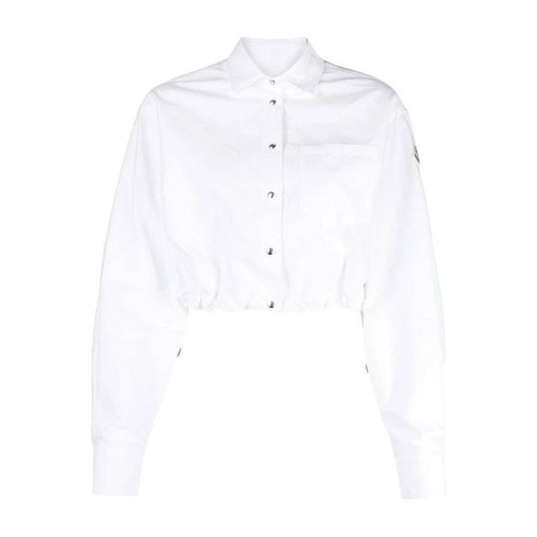 Biała koszulka z oxfordu Moncler