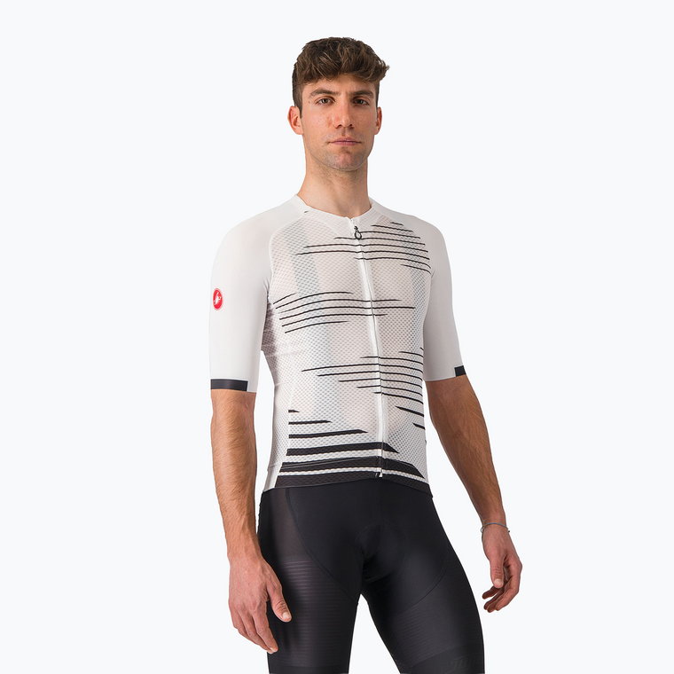 Koszulka rowerowa męska Castelli Climber's 4.0 white/black