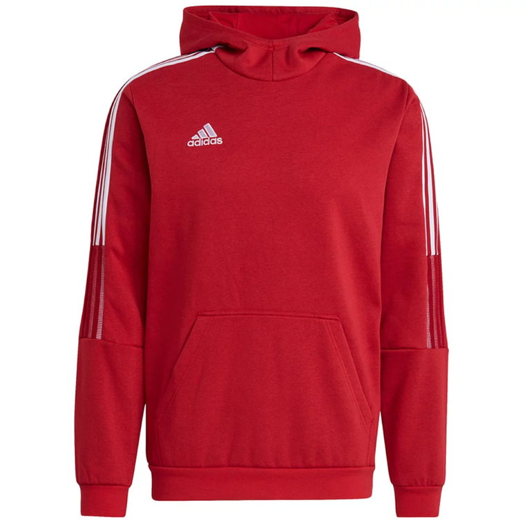 adidas Tiro 21 Sweat Hoody GM7353, Męskie, Czerwone, bluzy, bawełna, rozmiar: L