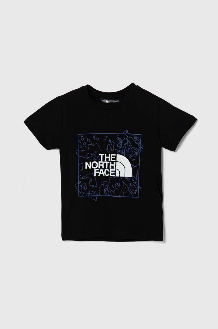 The North Face t-shirt bawełniany dziecięcy NEW GRAPHIC TEE kolor czarny z nadrukiem