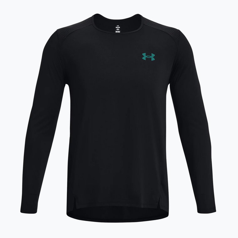 Longsleeve treningowy męski Under Armour Armourprint black/coastal teal