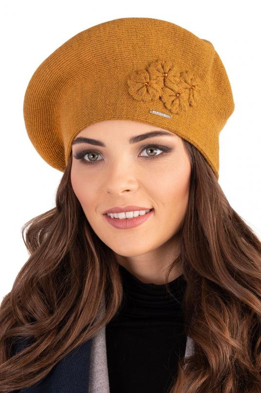 Vivisence 7006 Nakrycie głowy beret, miodowy